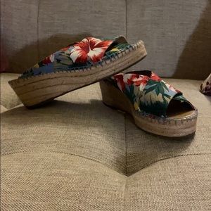 Franco Sarto corked wedge sandal